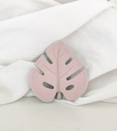 Anneau de dentition feuille rose et lange vieux rose